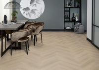 Floorlife Yup Merton Herringbone Beige Dryback PVC