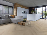 Floorlife Yup Merton Herringbone Beige Dryback PVC