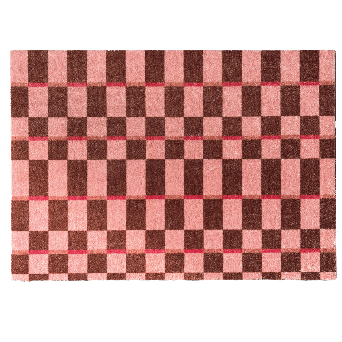 FabFoyer Checker Soft Pink | ca. 60x85 cm - Solza.nl