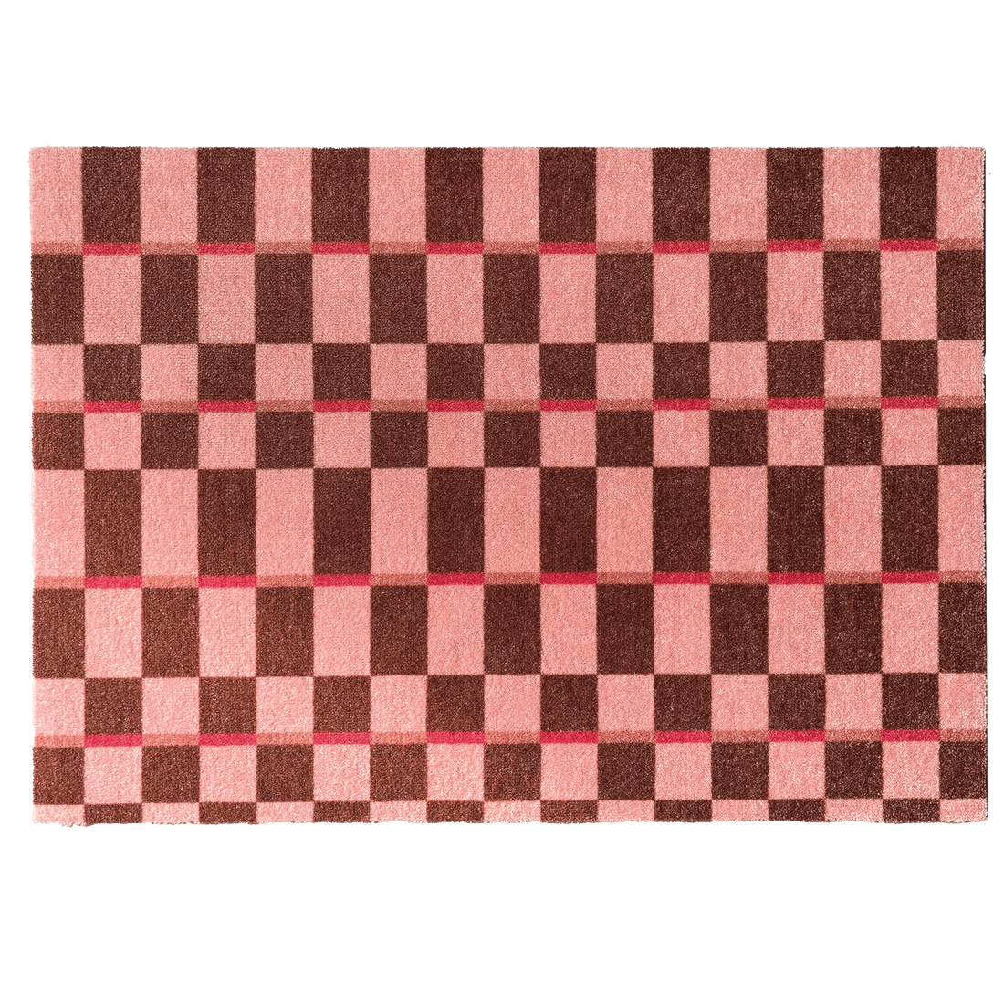 FabFoyer Checker Soft Pink | ca. 60x85 cm - Solza.nl