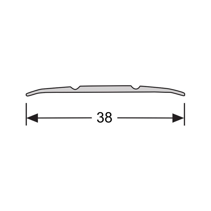 Dilatatieprofiel/Vloerstrip 38mm Beton Donkergrijs 40184 - Solza.nl