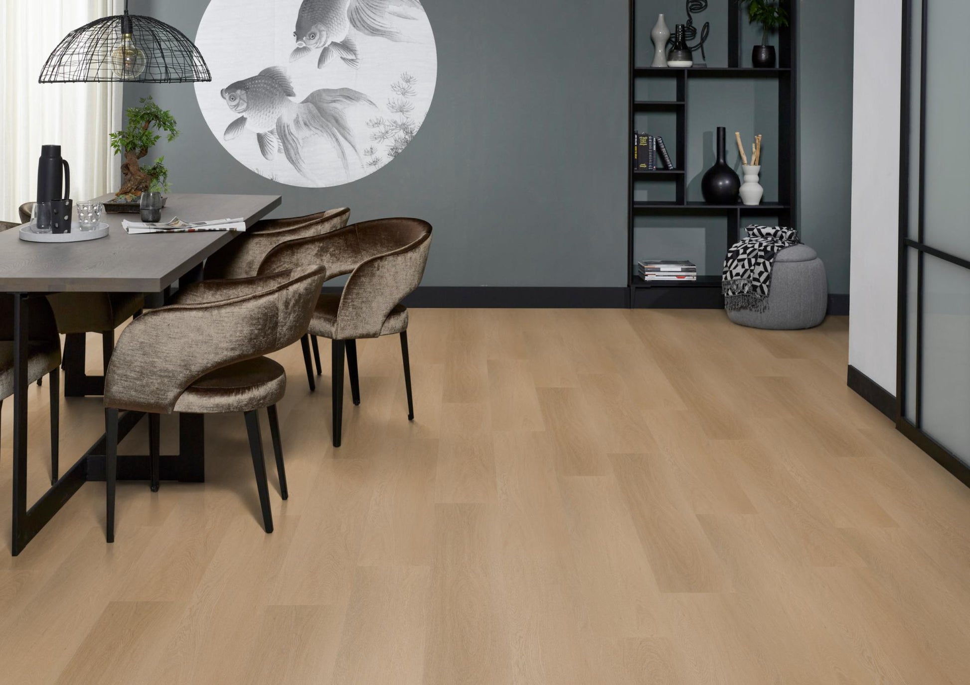 Floorlife Click PVC Fulham Dark Oak 1611 SRC - noestvrij strak design - Solza.nl