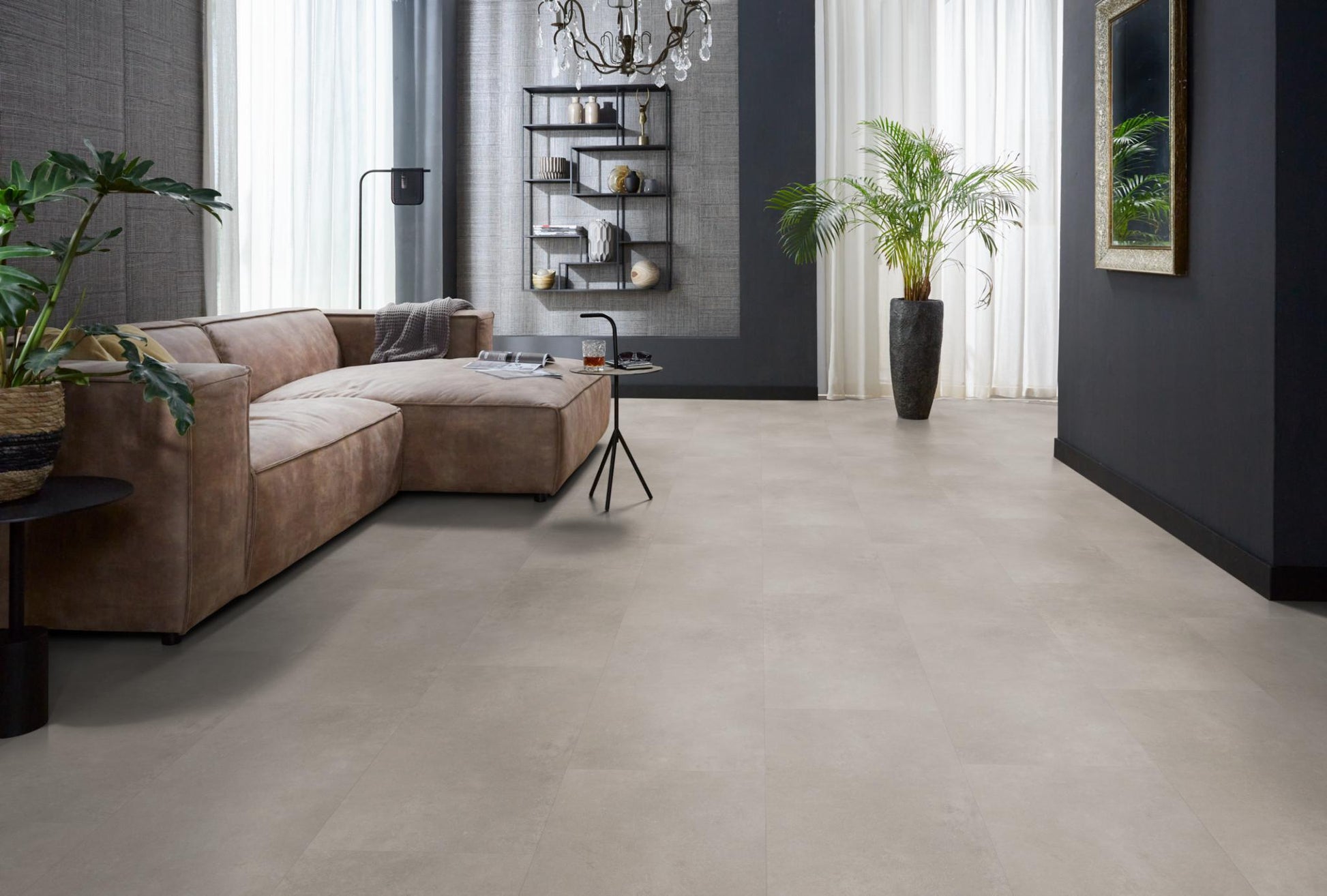 Floorlife Click PVC Tegel Southwark Light Grey 4312 - 91.4 x 45.7 cm - Solza.nl