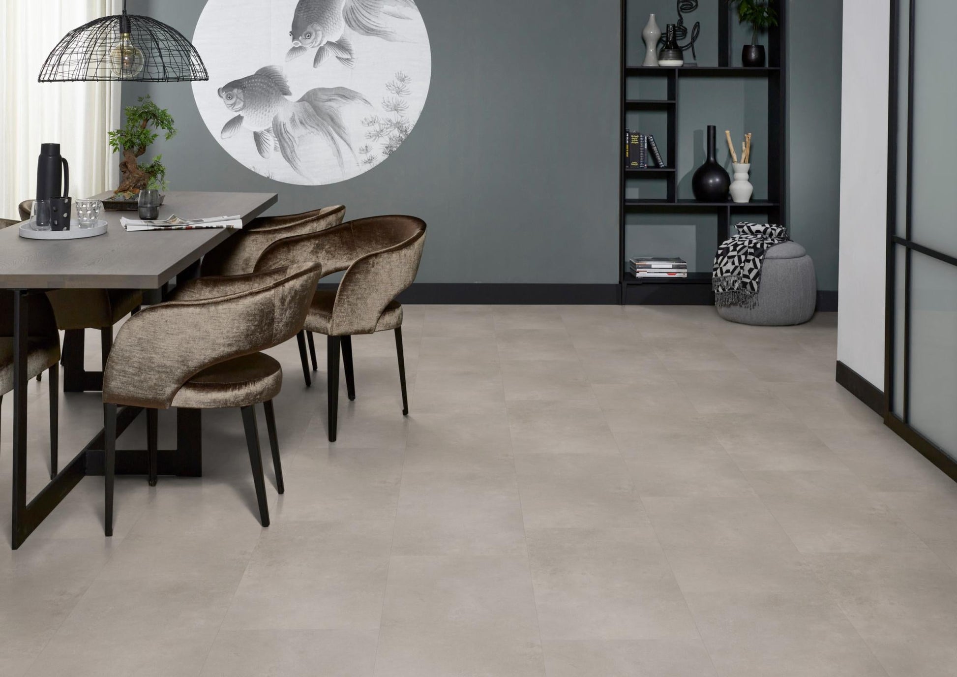 Floorlife Click PVC Tegel Southwark Light Grey 4312 - 91.4 x 45.7 cm - Solza.nl