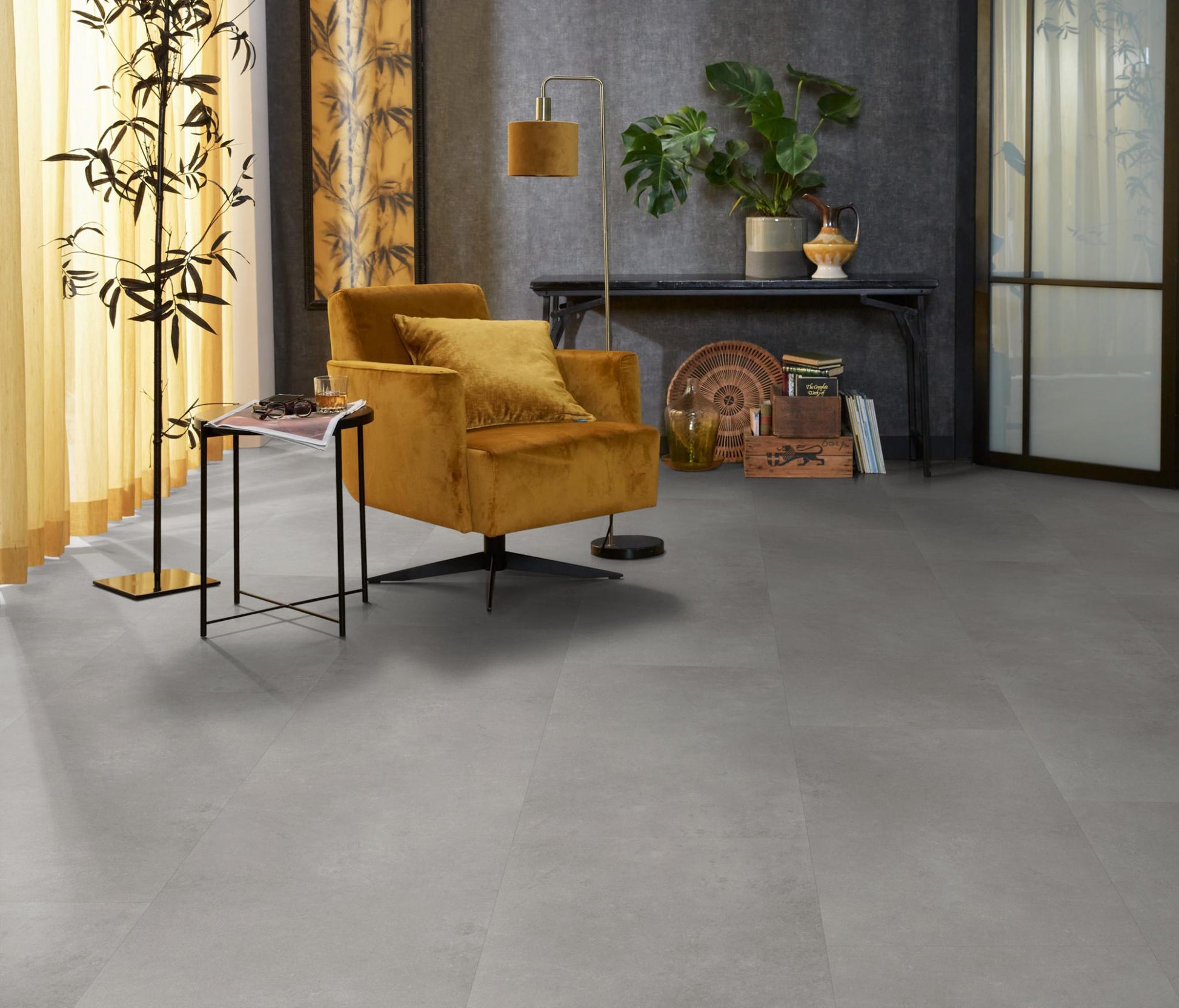 Floorlife Southwark Grey 4113 Tegel Dryback PVC - 91.4 x 45.7 cm - Solza.nl