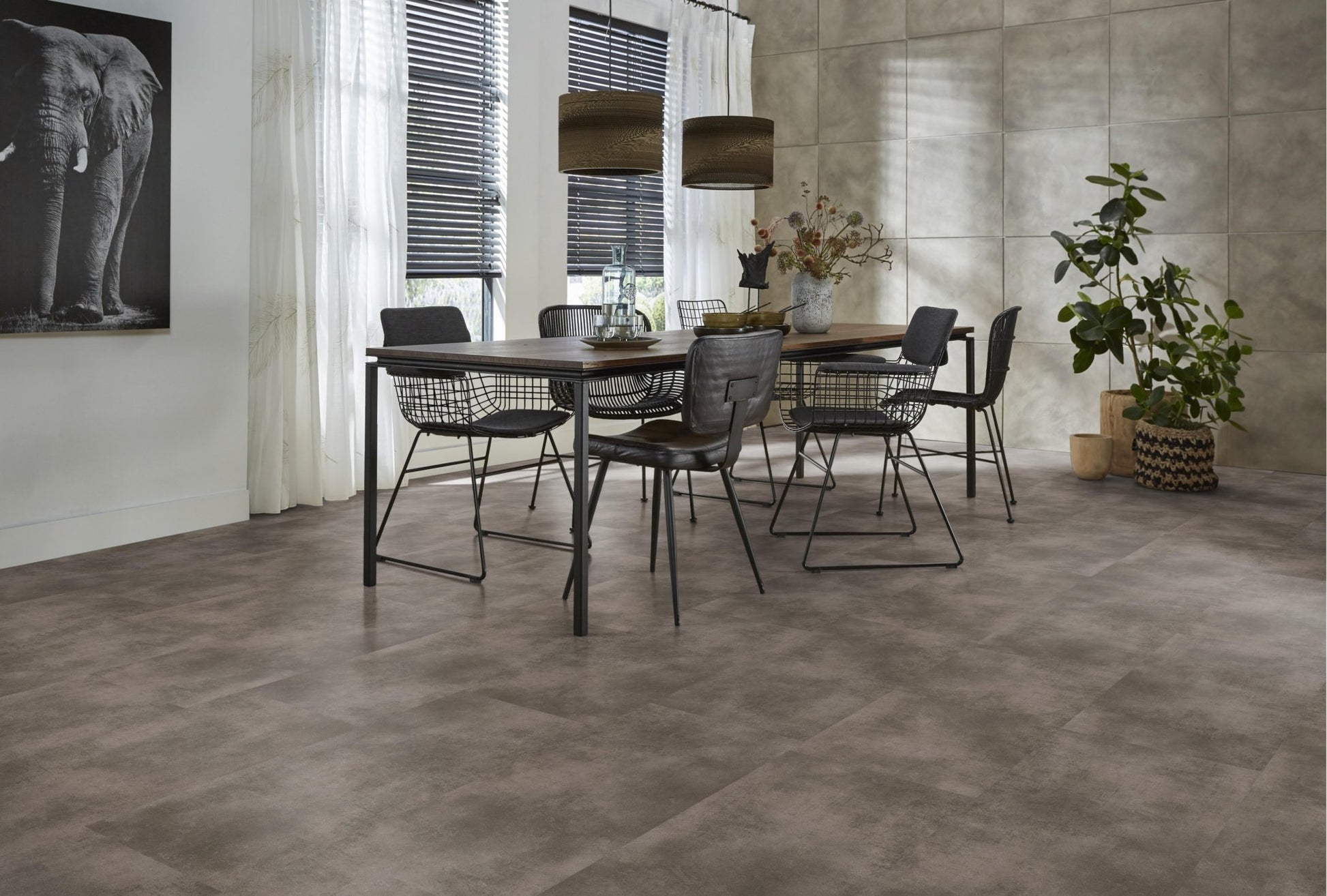 Floorlife The Rocks Mid Grey 1118 Tegel Dryback PVC - Solza.nl