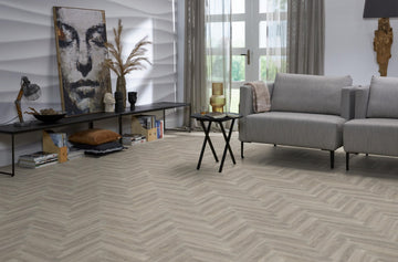 Floorlife Visgraat Click PVC YUP Herringbone Parramatta Light Grey 2533 SRC - Solza.nl