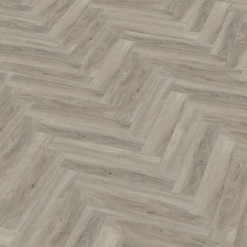 Floorlife Yup Herringbone Parramatta Light Grey Dryback PVC - Solza.nl