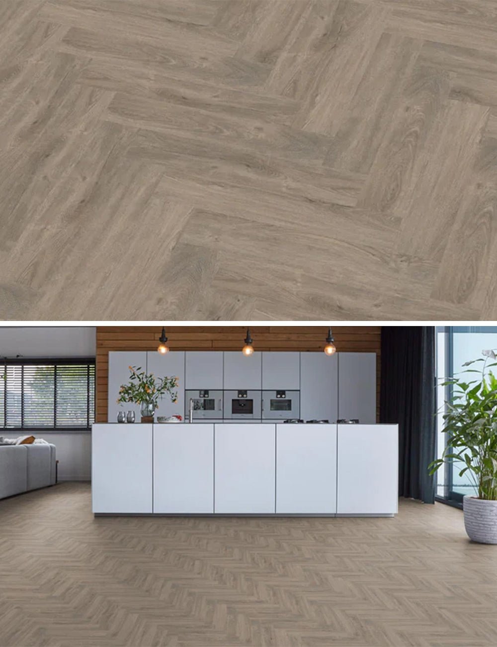 Floorlife Yup Herringbone Parramatta Smoky Dryback PVC - Solza.nl