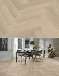 Floorlife Yup Herringbone Small Paddington Beige Dryback PVC - Solza.nl