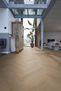 Floorlife Yup Merton Herringbone Natural Oak Dryback PVC - Solza.nl