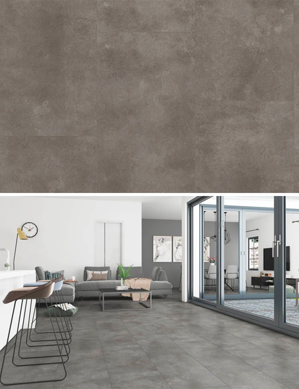 Gelasta Grande Dryback Tile 4502 Concrete Grey - Solza.nl