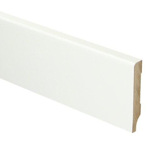 MDF Moderne plint 55x9 voorgelakt RAL 9016 - Solza.nl