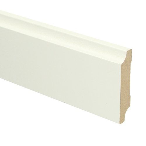 MDF Retro plint 70x15 wit voorgelakt RAL 9010 - Solza.nl