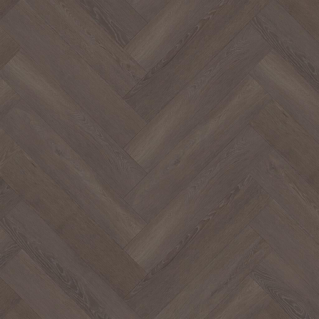 Proefmonster vtwonen Plak PVC Herringbone Charcoal (Dryback) - Solza.nl