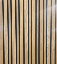 Your Walls Akoestisch Paneel Natural Barcode 300 x 60 cm - met wisselende breedte latten - Solza.nl